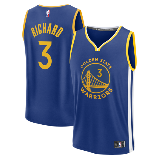 Men's Golden State Warriors Will Richard Fanatics Blue Fast Break Replica Jersey - Icon Edition