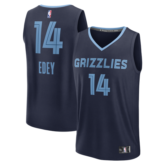 Men's Memphis Grizzlies Zach Edey Fanatics Navy Fast Break Replica Jersey - Icon Edition