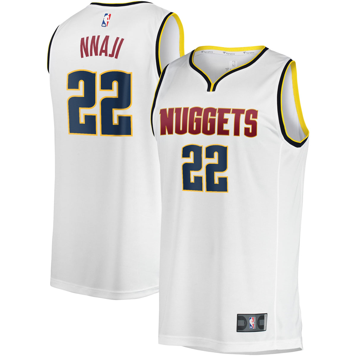 Men's Denver Nuggets Zeke Nnaji Fanatics White Fast Break Player Jersey - Association Edition