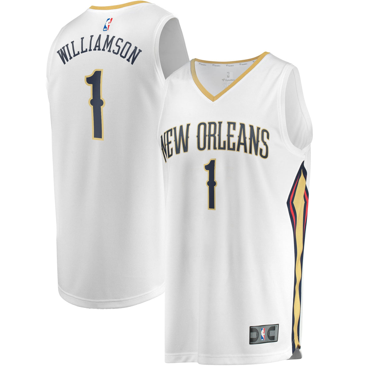 Men's New Orleans Pelicans Zion Williamson Fanatics White Replica Fast Break Jersey - Association Edition