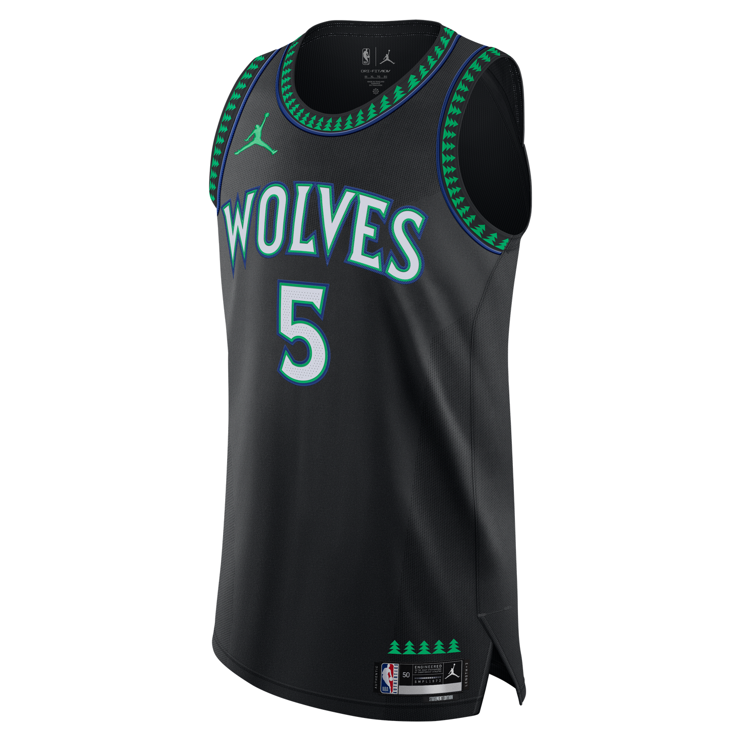 Men's Minnesota Timberwolves Anthony Edwards Jordan Brand Black Authentic Jersey - Statement Edition