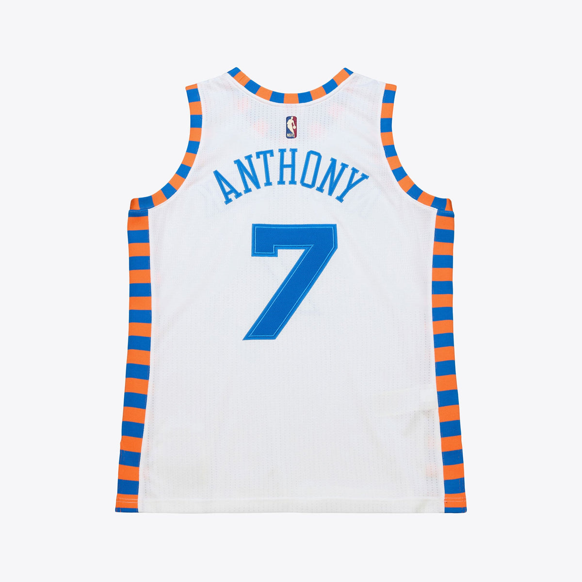 Men's New York Knicks Carmelo Anthony Mitchell & Ness White 2015-16 Hardwood Classics Authentic Jersey