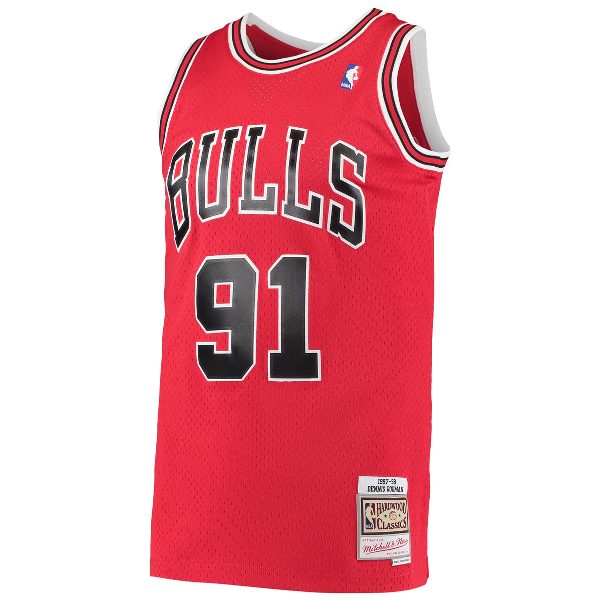 Men's Chicago Bulls Dennis Rodman Mitchell & Ness Red Hardwood Classics Swingman Jersey