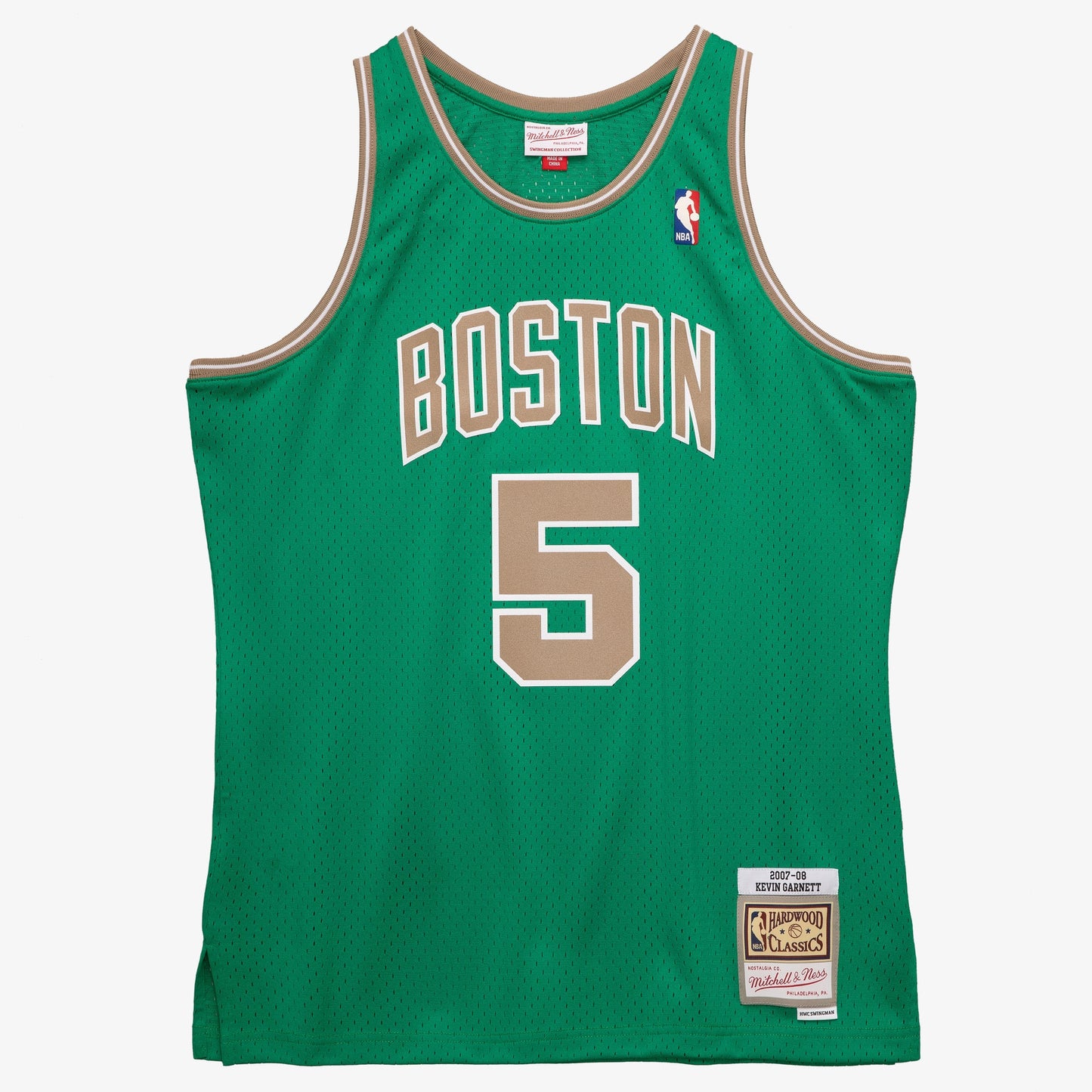 Men's Boston Celtics Kevin Garnett Mitchell & Ness Kelly Green 2007-08 Hardwood Classics Swingman Jersey