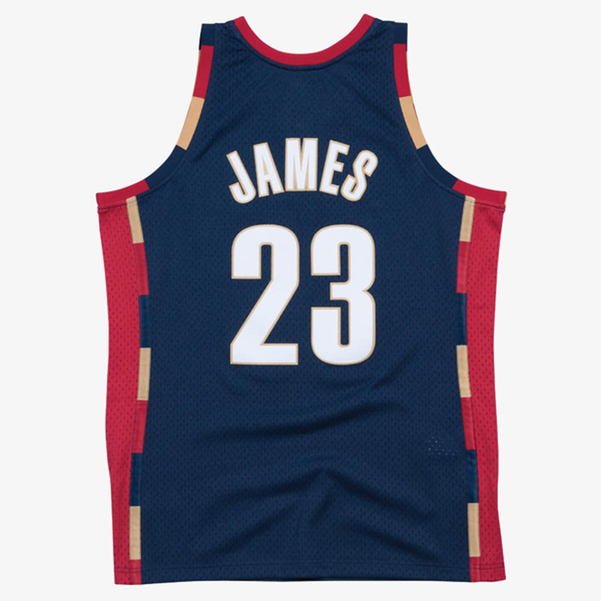 Men's Cleveland Cavaliers LeBron James Mitchell & Ness Navy Hardwood Classics Swingman Jersey
