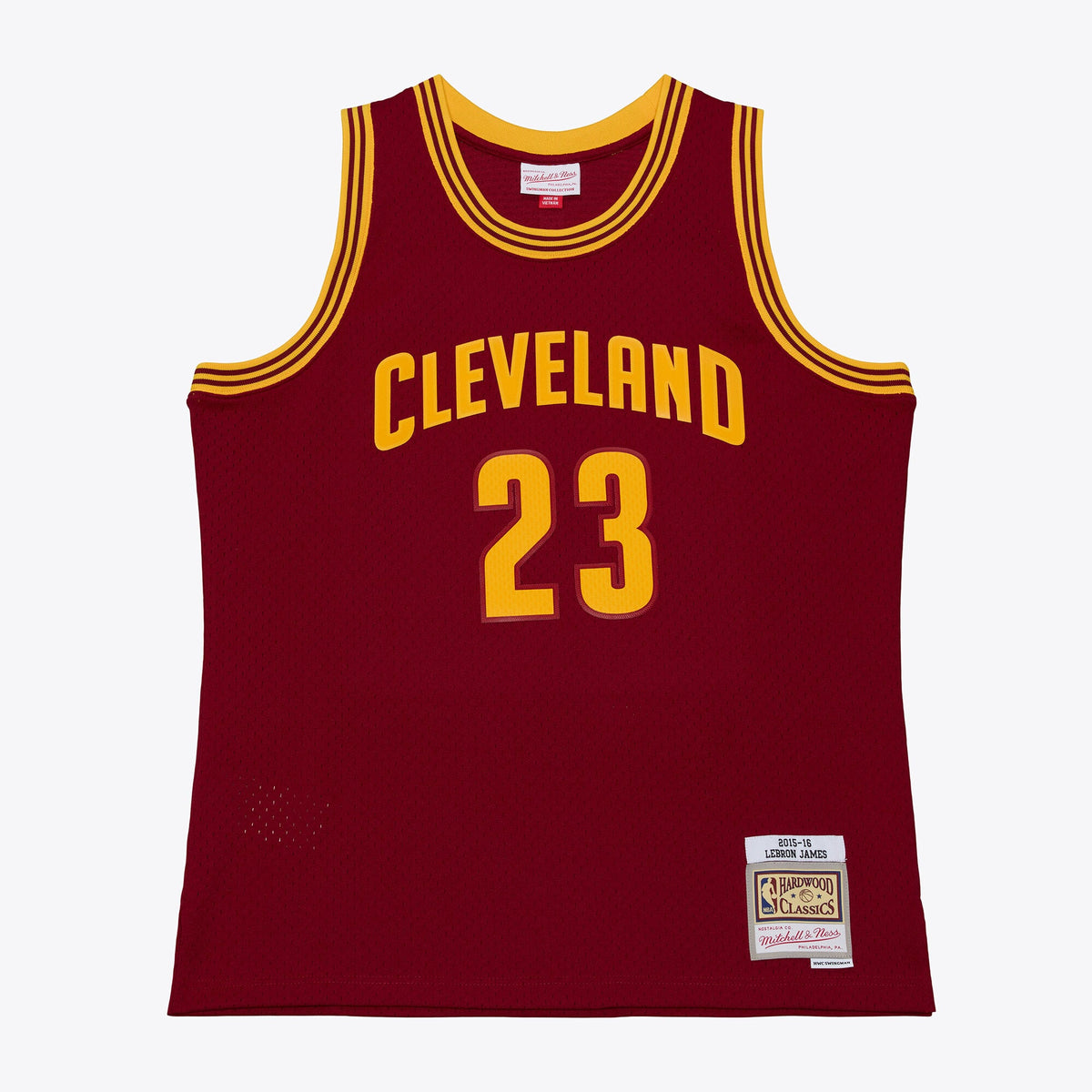 Men's Cleveland Cavaliers LeBron James Mitchell & Ness Wine 2015-16 Swingman Jersey