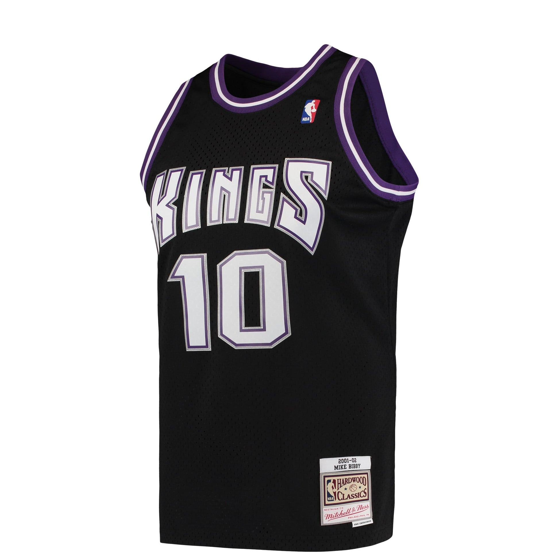 Men's Sacramento Kings Mike Bibby Mitchell & Ness Black Hardwood Classics Swingman Jersey