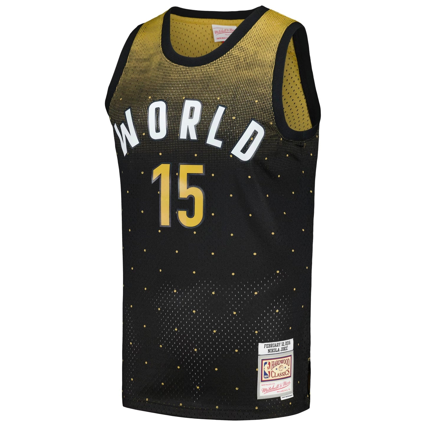 Men's 2016 NBA Rising Stars Challenge Nikola Jokic Mitchell & Ness Black Hardwood Classics Swingman Jersey