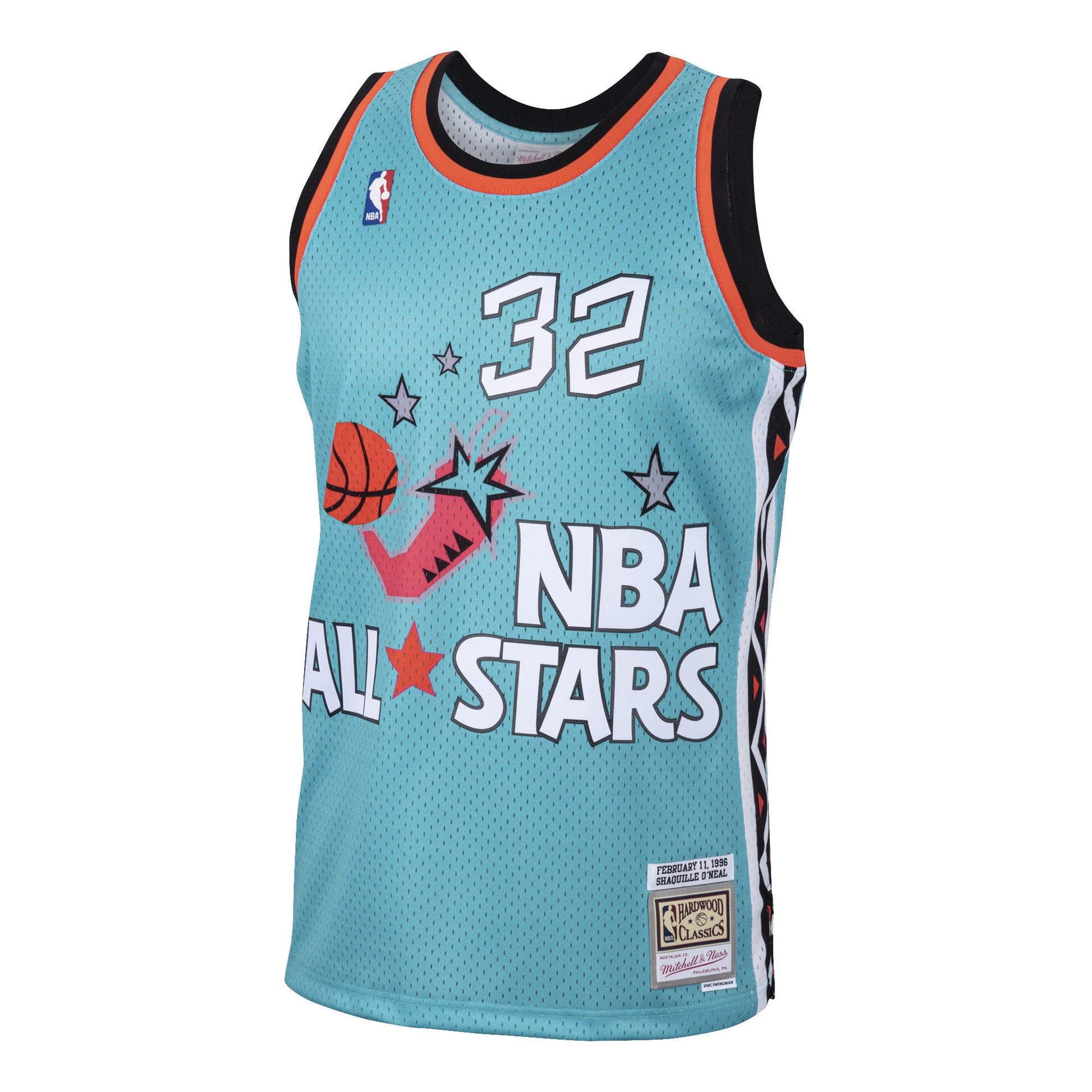 Men's Shaquille O'Neal Mitchell & Ness Teal Eastern Conference 1996 All-Star Hardwood Classics Swingman Jersey