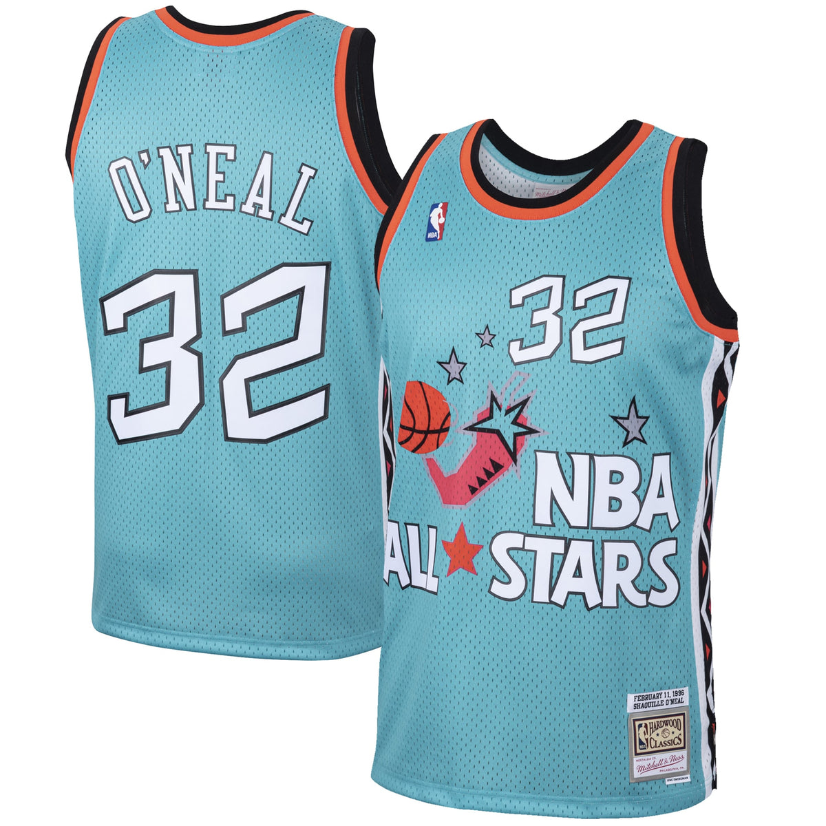 Men's Shaquille O'Neal Mitchell & Ness Teal Eastern Conference 1996 All-Star Hardwood Classics Swingman Jersey