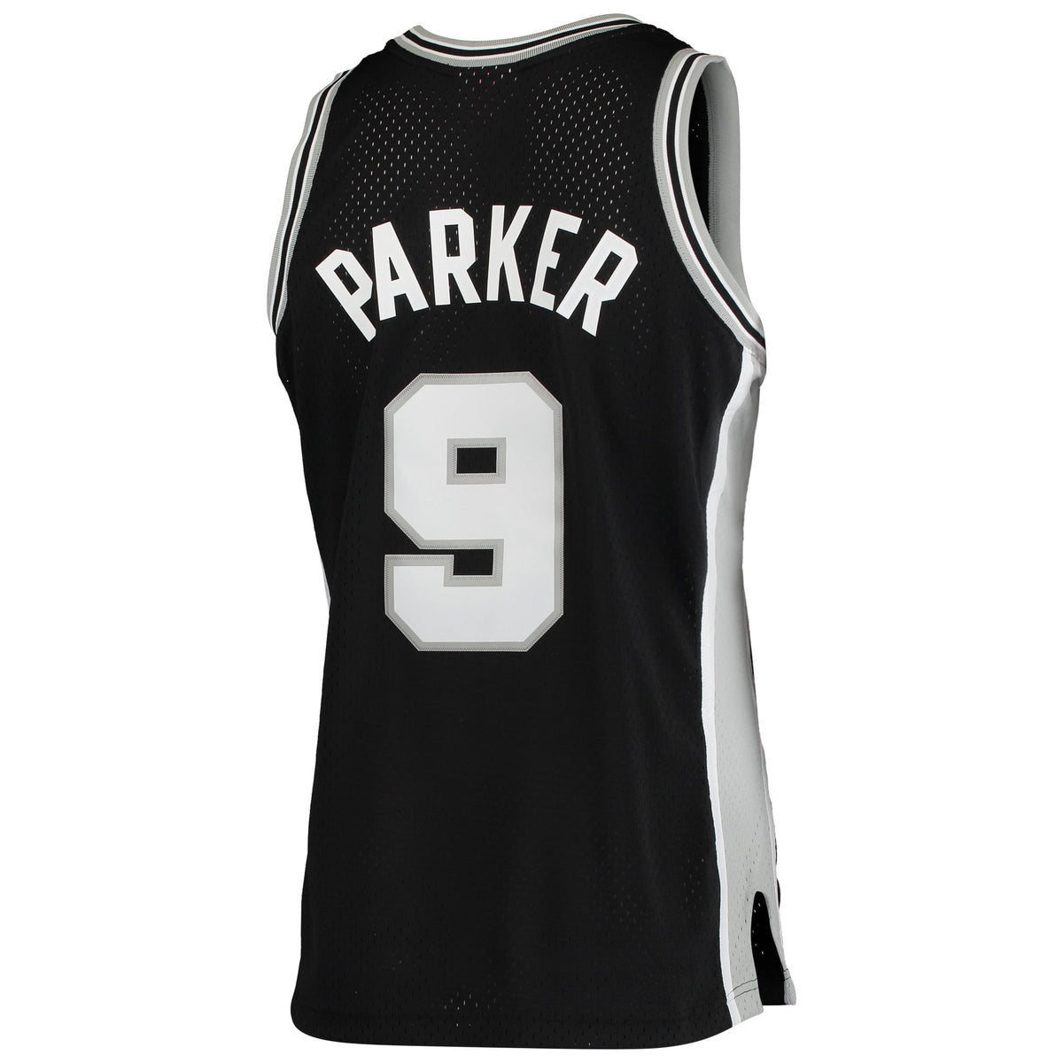 Men's San Antonio Spurs Tony Parker Mitchell & Ness Black Hardwood Classics Swingman Jersey