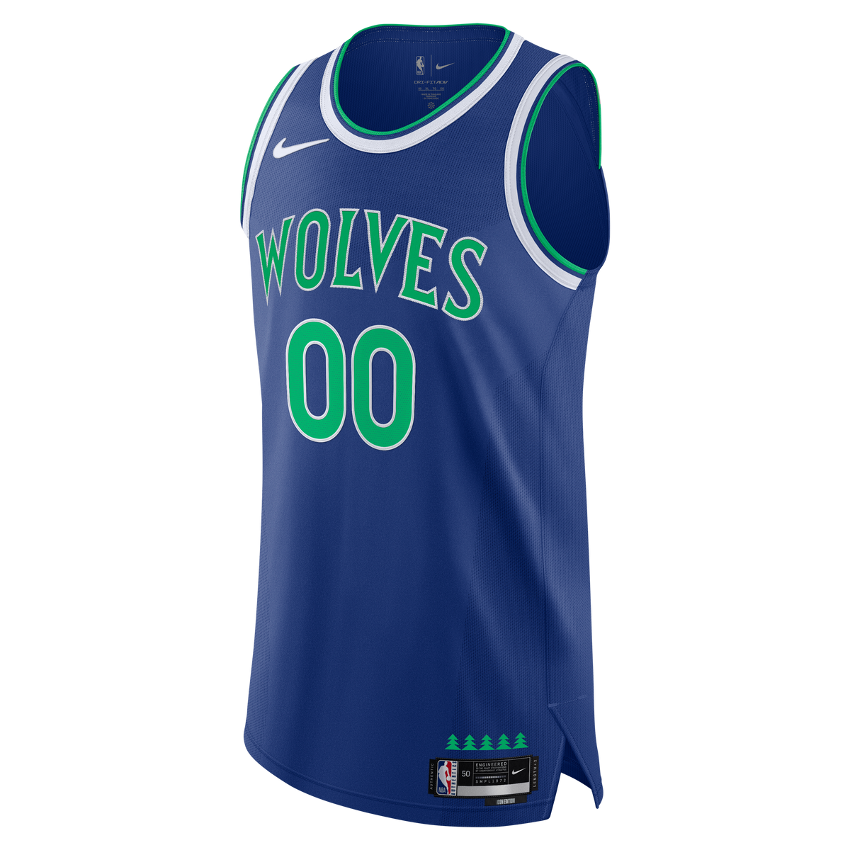 Men's Minnesota Timberwolves  Nike Blue Authentic Custom Jersey - Icon Edition