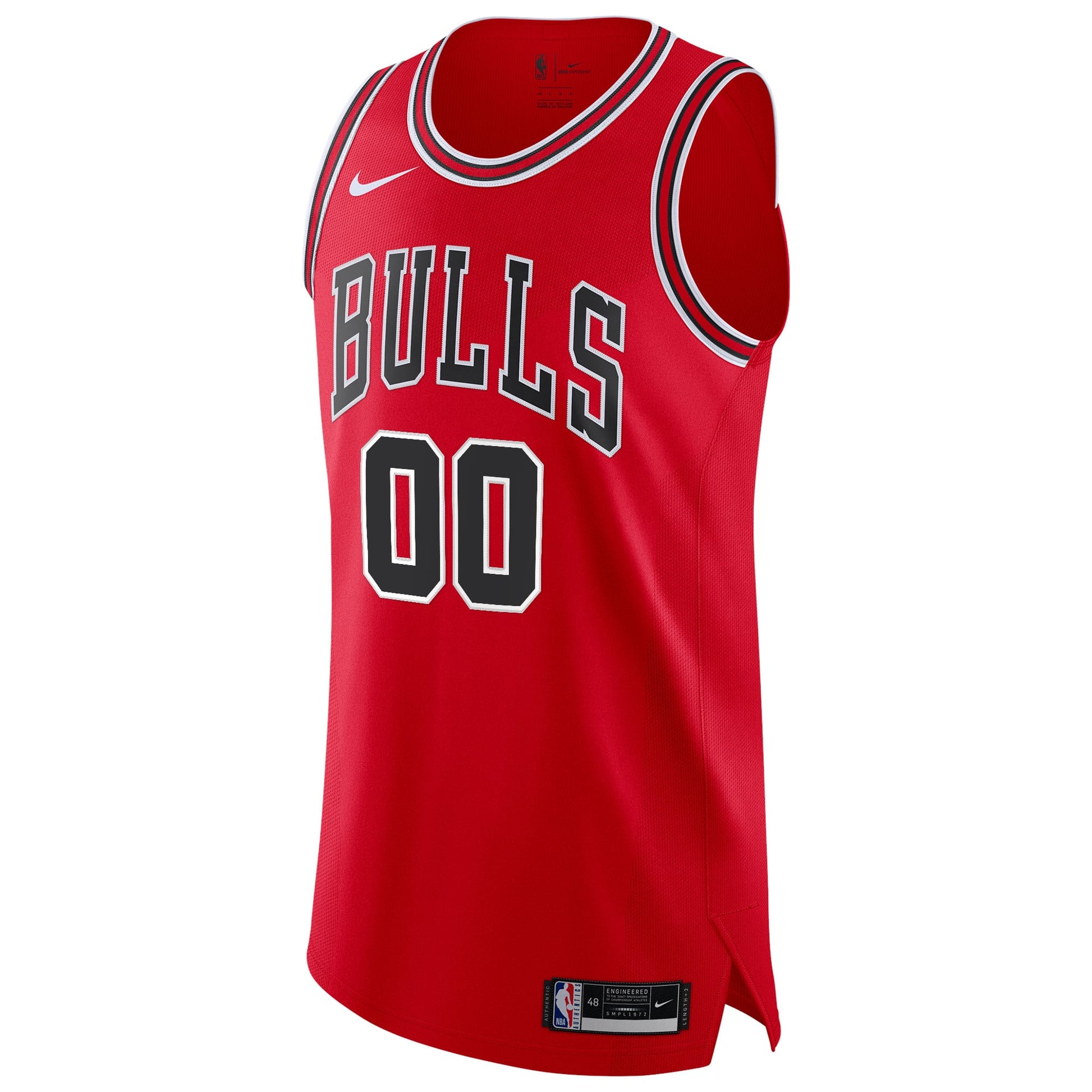 Men's Chicago Bulls Nike Red Authentic Custom Jersey - Icon Edition