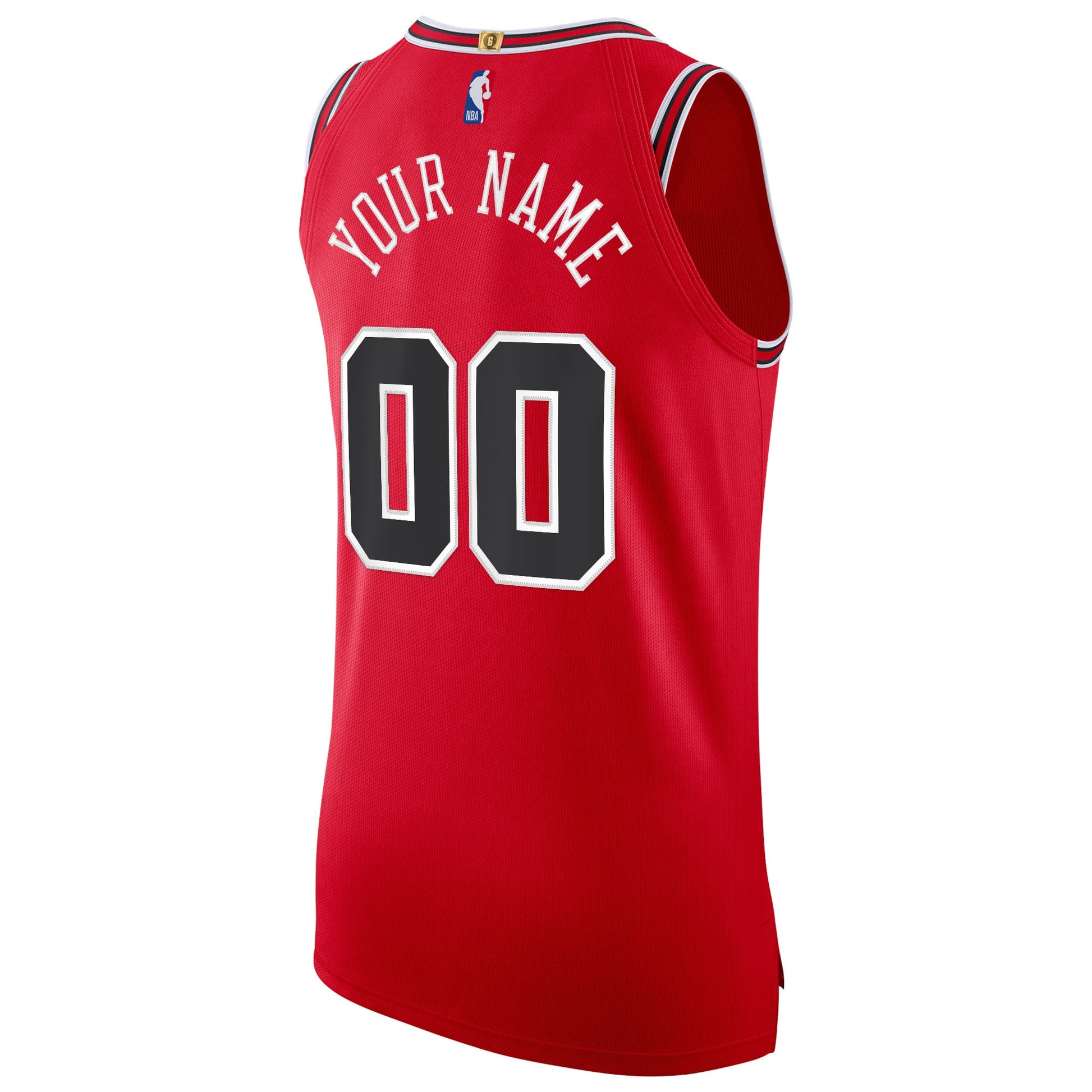 Men's Chicago Bulls Nike Red Authentic Custom Jersey - Icon Edition