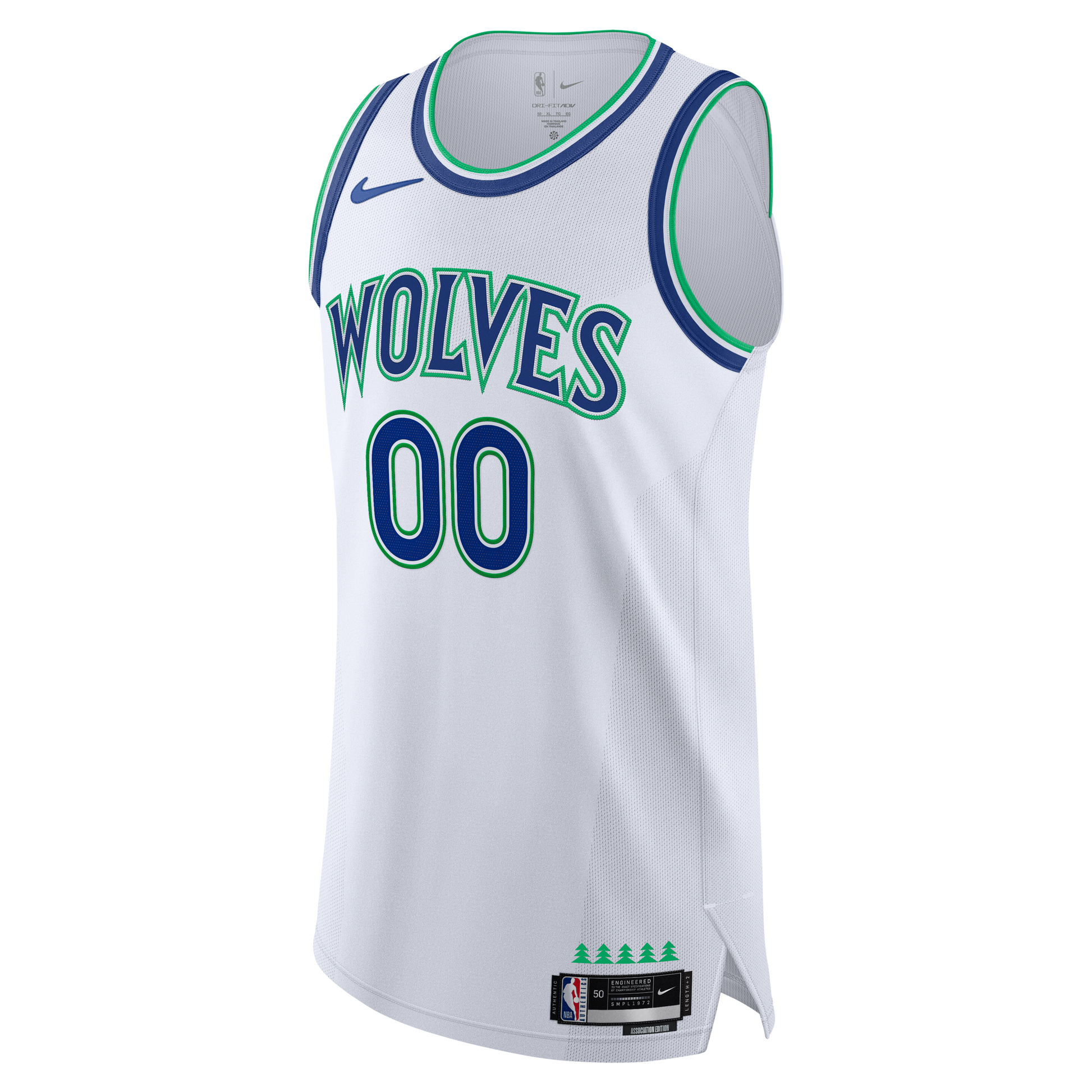 Men's Minnesota Timberwolves  Nike White Authentic Custom Jersey - Association Edition