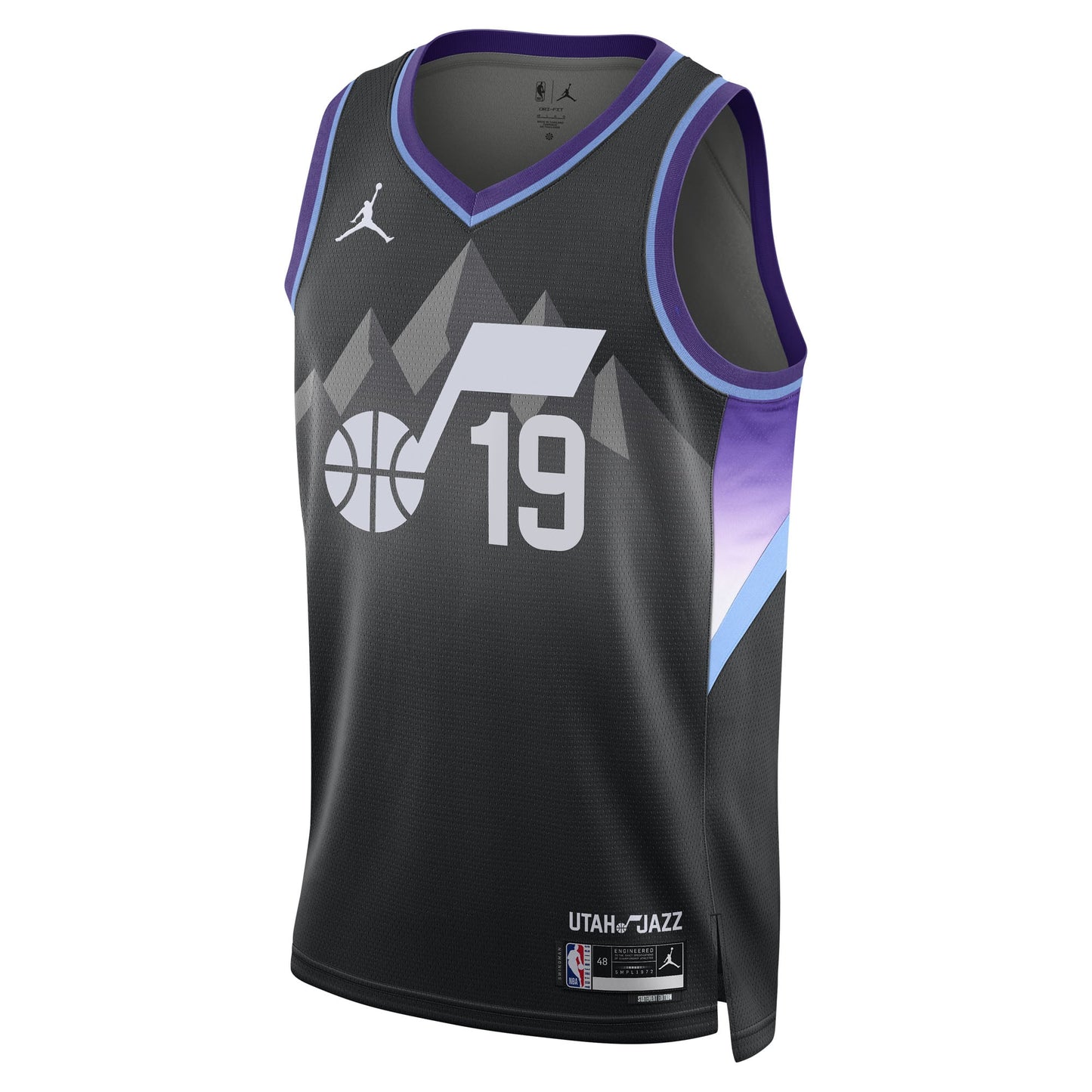Unisex Utah Jazz Ace Bailey Jordan Brand Black Swingman Player Jersey - Statement Edition