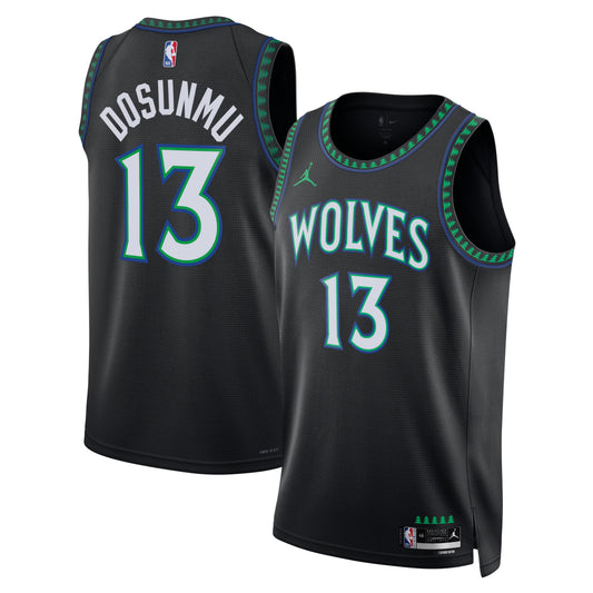 Unisex Minnesota Timberwolves Ayo Dosunmu Jordan Brand Black Swingman Jersey - Statement Edition
