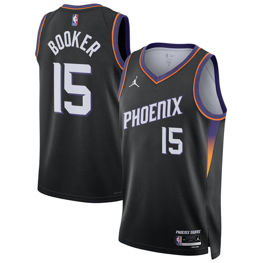 Unisex Phoenix Suns Devin Booker Jordan Brand Black Swingman Jersey - Statement Edition