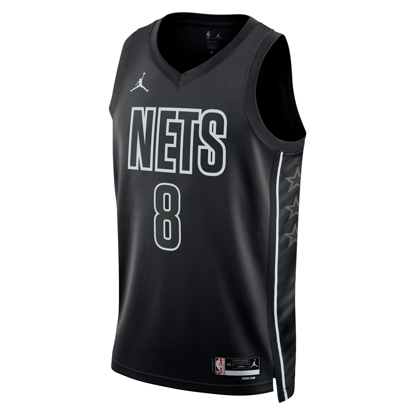 Unisex Brooklyn Nets Egor Dëmin Jordan Brand Black  Swingman Jersey - Statement Edition