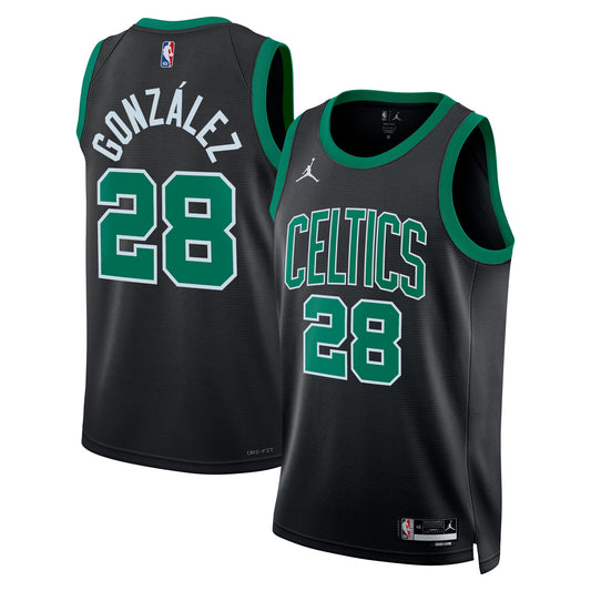 Unisex Boston Celtics Hugo González Jordan Brand Black Swingman Jersey - Statement Edition