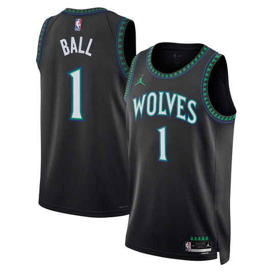 Unisex Minnesota Timberwolves LaMelo Ball Jordan Brand Black Swingman Jersey - Statement Edition