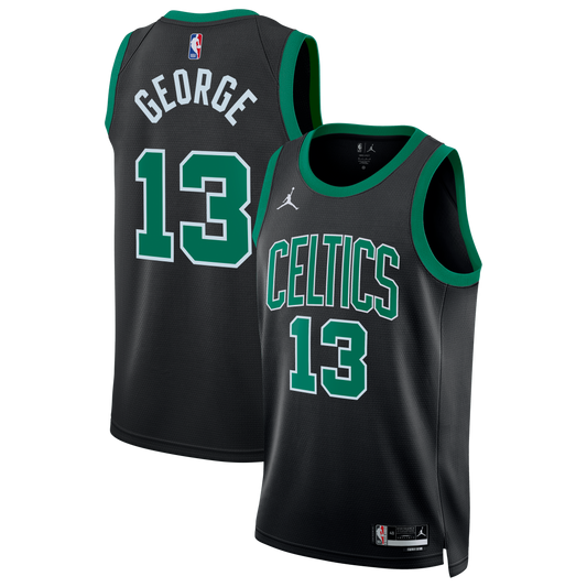 Unisex Boston Celtics Paul George Jordan Brand Black Swingman Jersey - Statement Edition