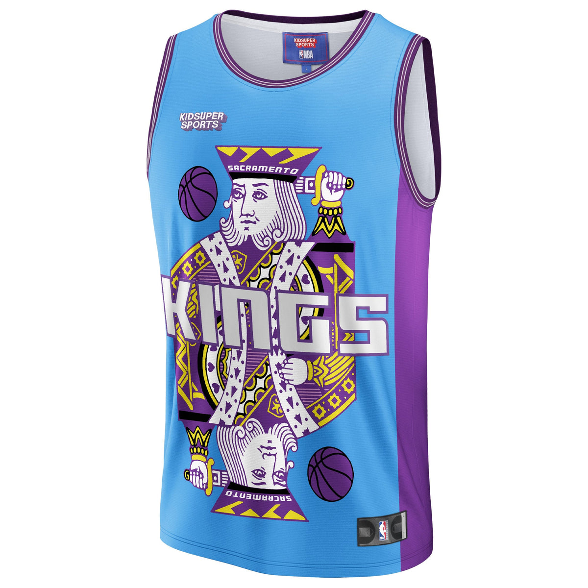 Unisex Sacramento Kings NBA & KidSuper Studios by Fanatics Blue Hometown Jersey