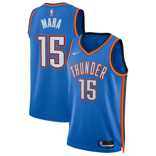 Unisex Oklahoma City Thunder Aday Mara Nike Blue Swingman Jersey - Icon Edition