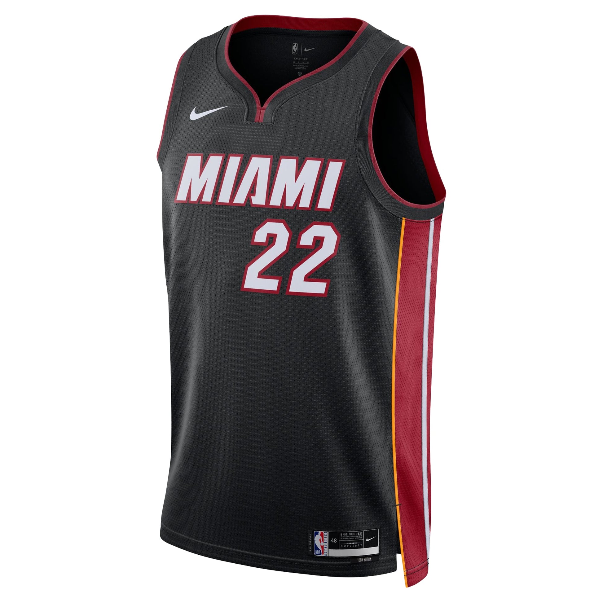 Unisex Miami Heat Andrew Wiggins Nike Black Swingman Jersey - Icon Edition