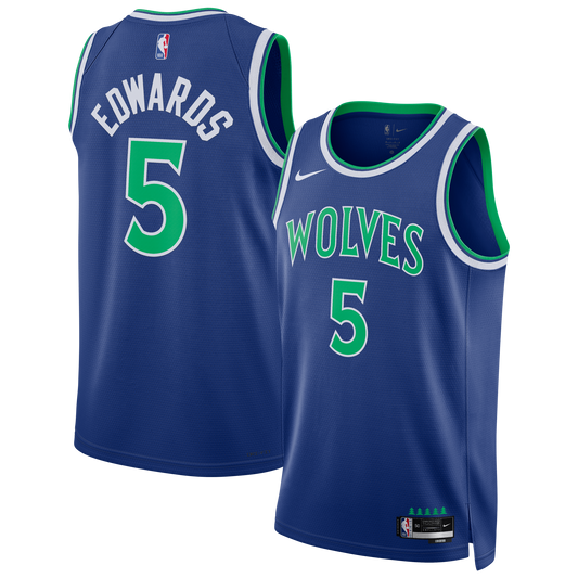 Unisex Minnesota Timberwolves Anthony Edwards Nike Blue Swingman Jersey - Icon Edition