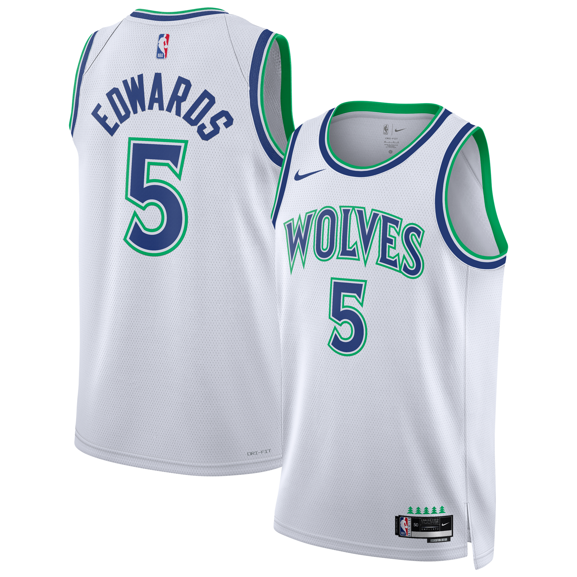Unisex Minnesota Timberwolves Anthony Edwards Nike White Swingman Jersey - Association Edition