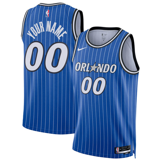Unisex Orlando Magic Nike Blue Swingman Custom Jersey - Icon Edition