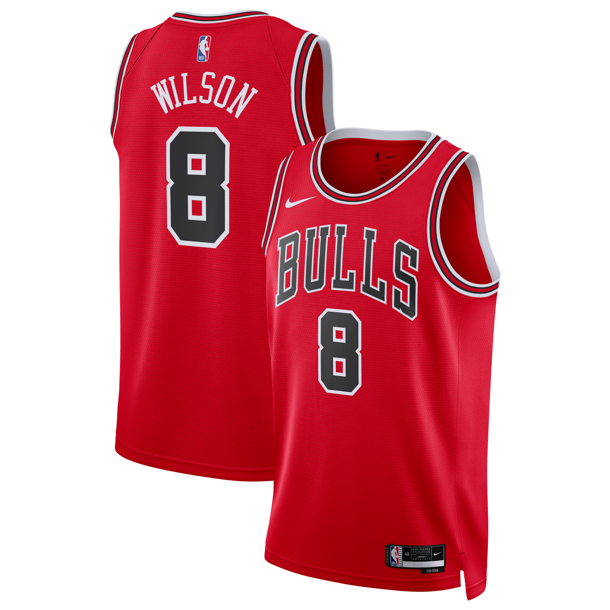 Unisex Chicago Bulls Caleb Wilson Nike Red 2026 NBA Draft Swingman Jersey - Icon Edition