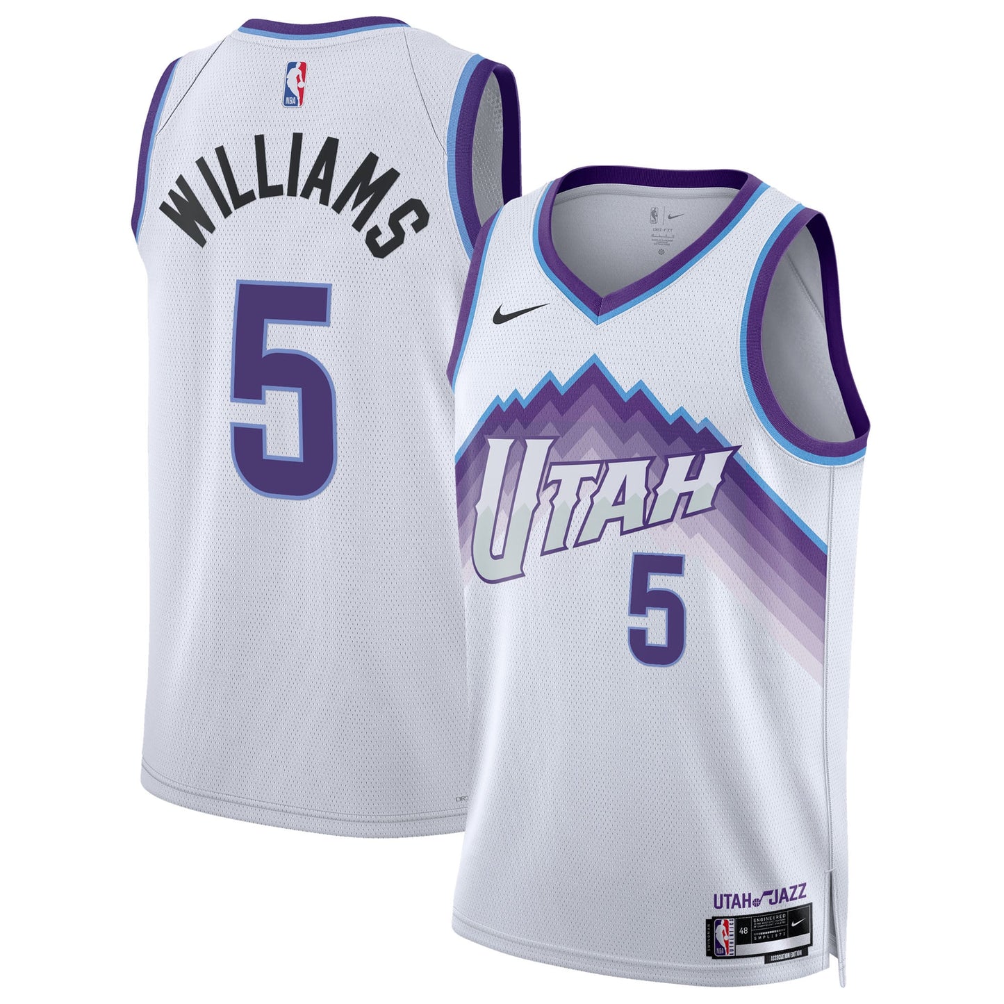 Unisex Utah Jazz Cody Williams Nike White Swingman Jersey - Association Edition