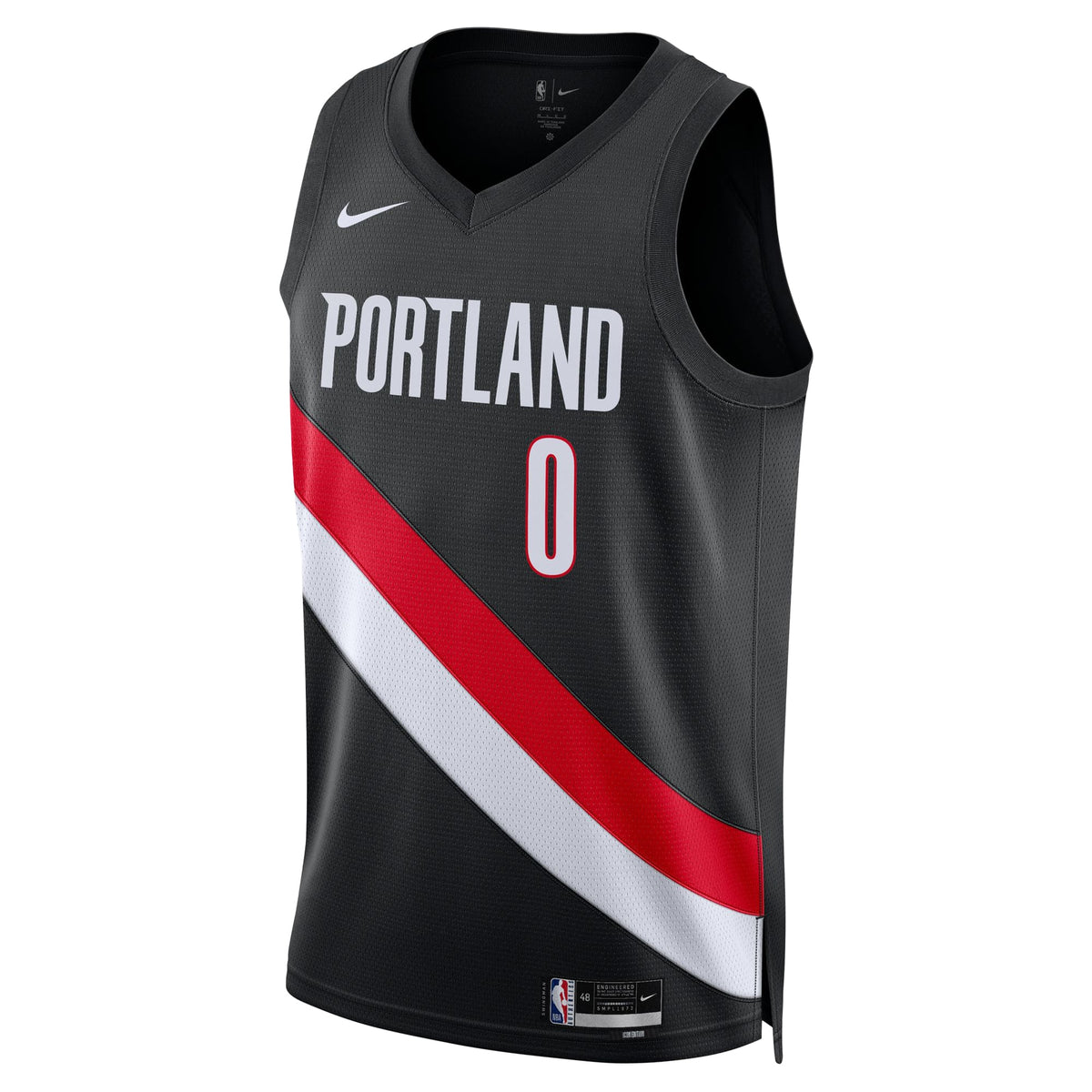 Unisex Portland Trail Blazers Damian Lillard Nike Black Swingman Player Jersey - Icon Edition