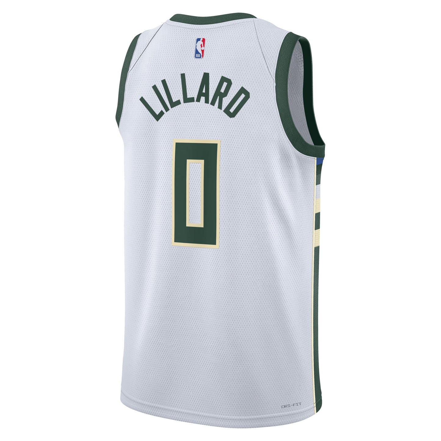 Unisex Milwaukee Bucks Damian Lillard Nike White Fear The Deer Swingman Player Jersey - Association Edition