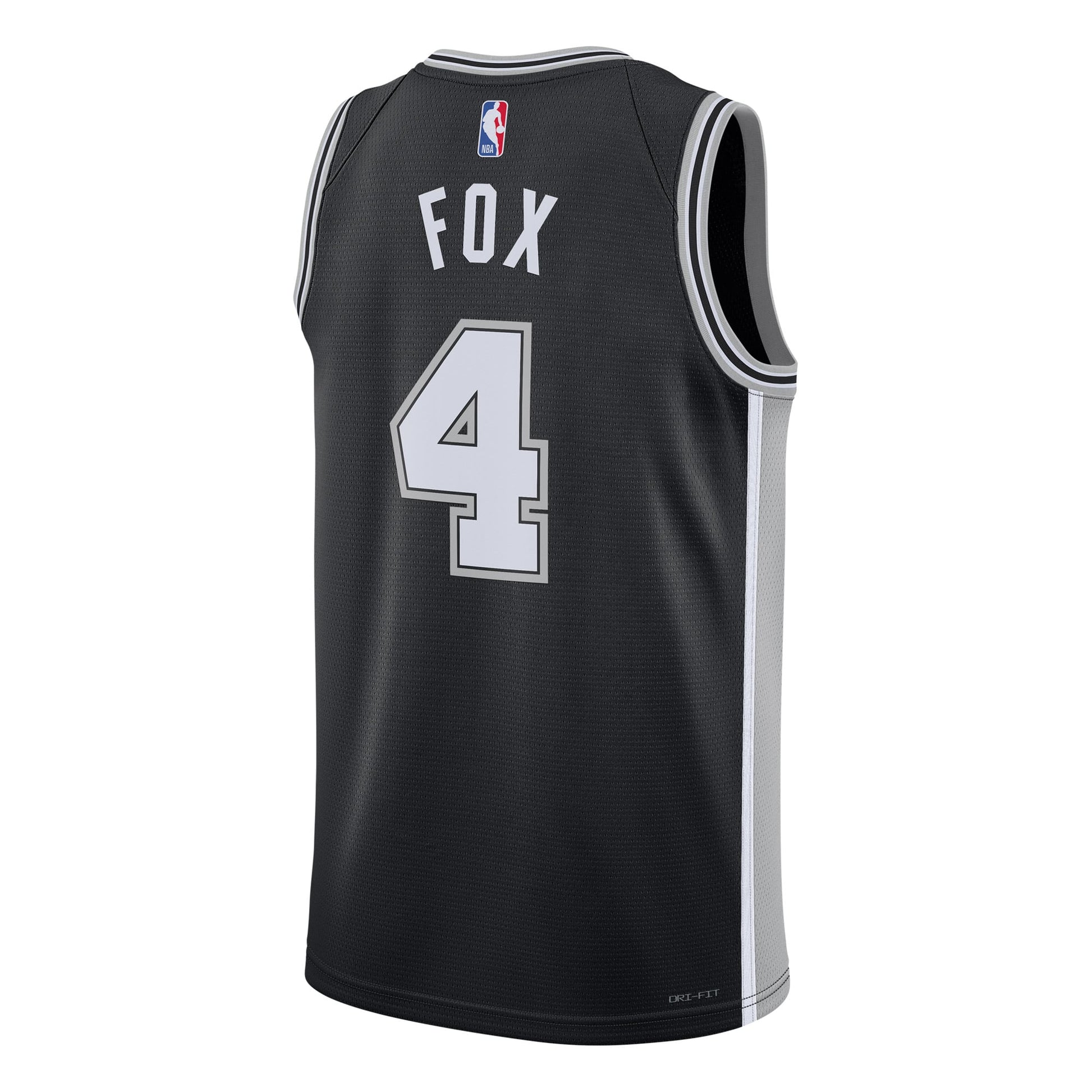 Unisex San Antonio Spurs De'Aaron Fox Nike Black Swingman Player Jersey - Icon Edition