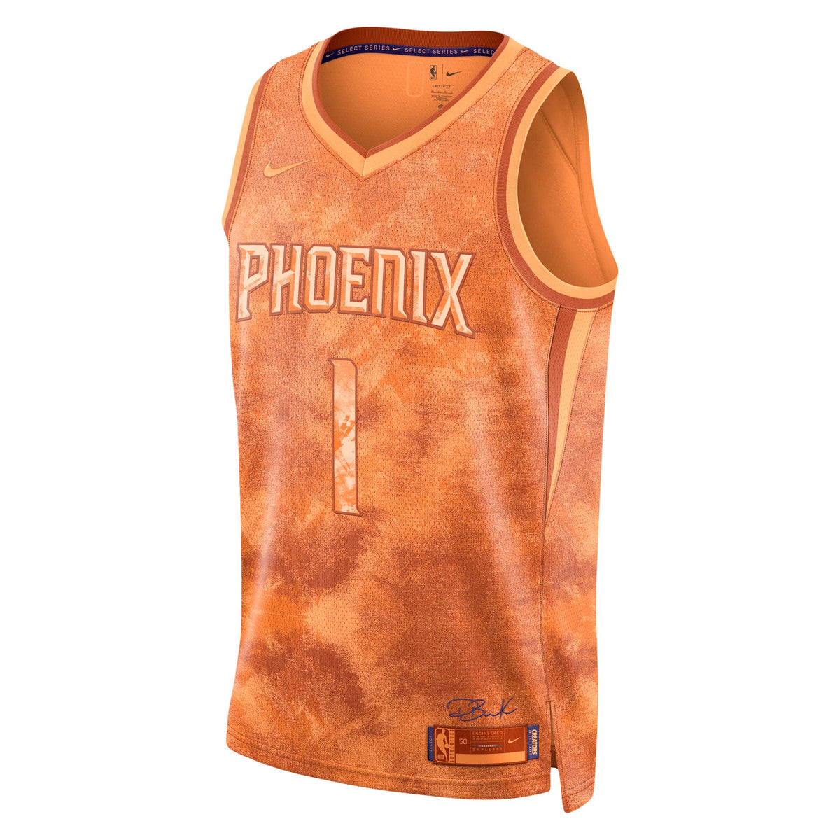 Unisex Phoenix Suns Devin Booker Nike Orange Select Series Swingman Jersey