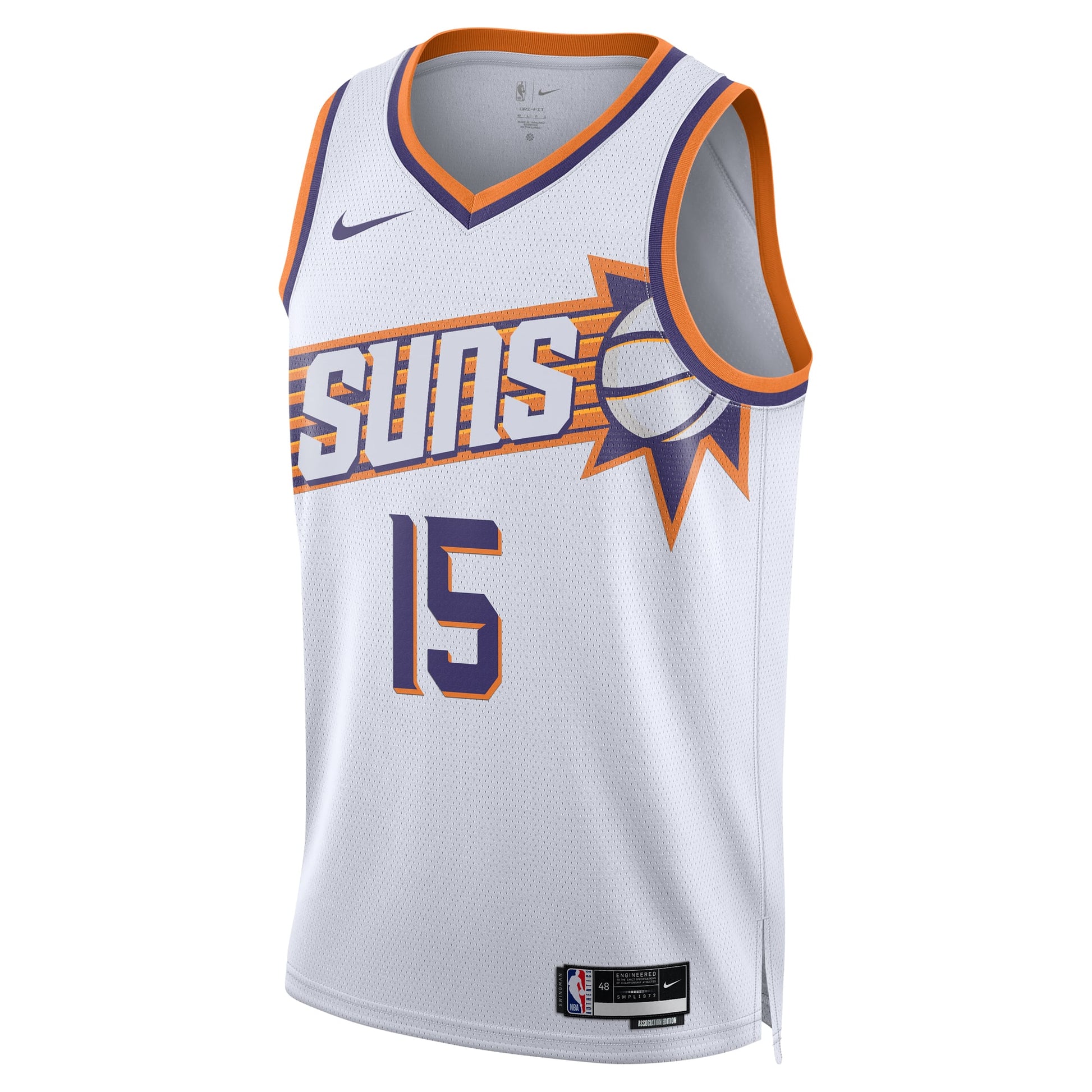 Unisex Phoenix Suns Devin Booker Nike White Swingman Player Jersey - Association Edition