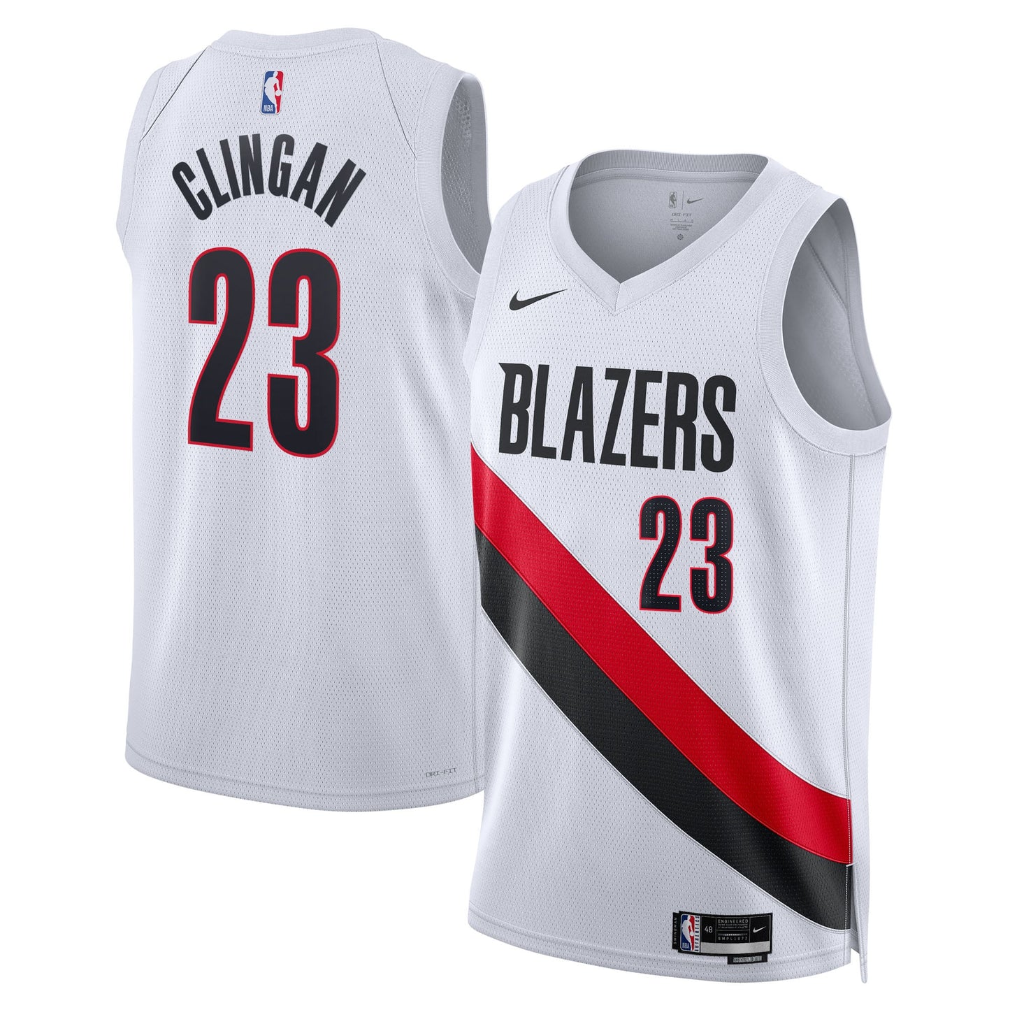 Unisex Portland Trail Blazers Donovan Clingan Nike White Swingman Jersey - Association Edition