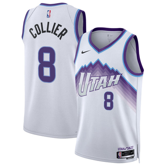 Unisex Utah Jazz Isaiah Collier Nike White Swingman Jersey - Association Edition
