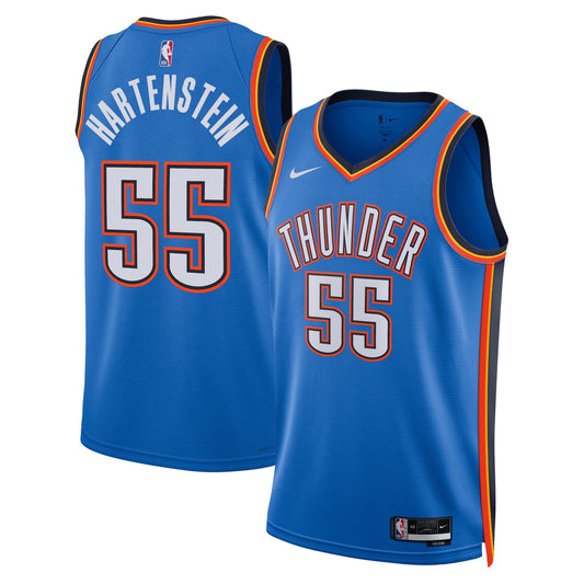 Unisex Oklahoma City Thunder Isaiah Hartenstein Nike Blue Swingman Jersey - Icon Edition