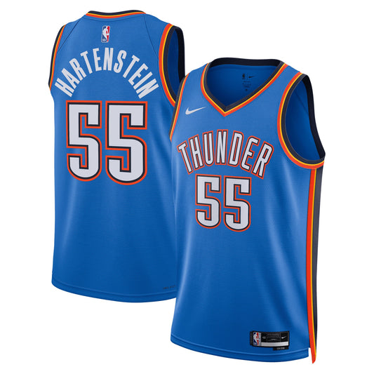 Unisex Oklahoma City Thunder Isaiah Hartenstein Nike Blue Swingman Player Jersey - Icon Edition
