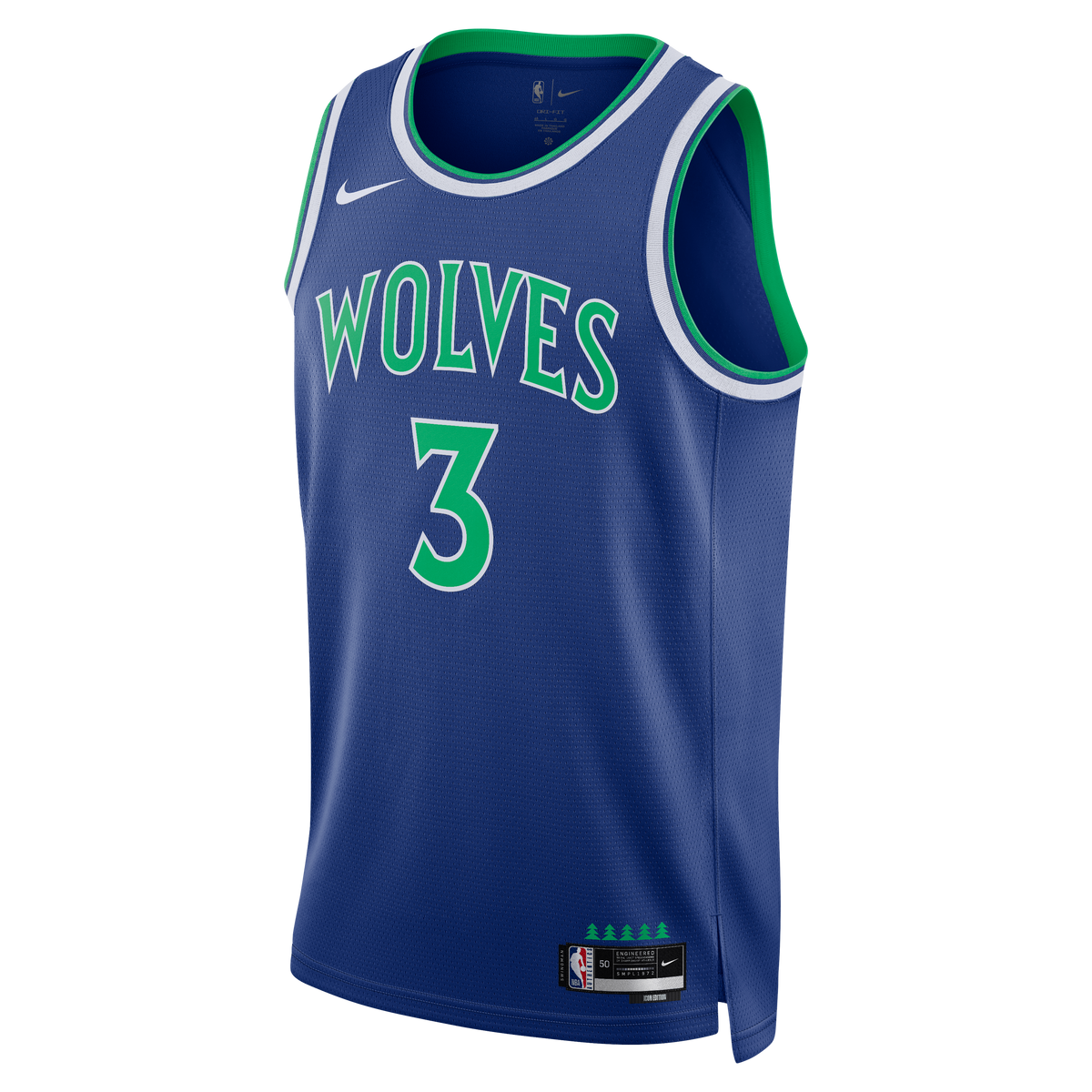 Unisex Minnesota Timberwolves Jaden McDaniels Nike Blue Swingman Jersey - Icon Edition