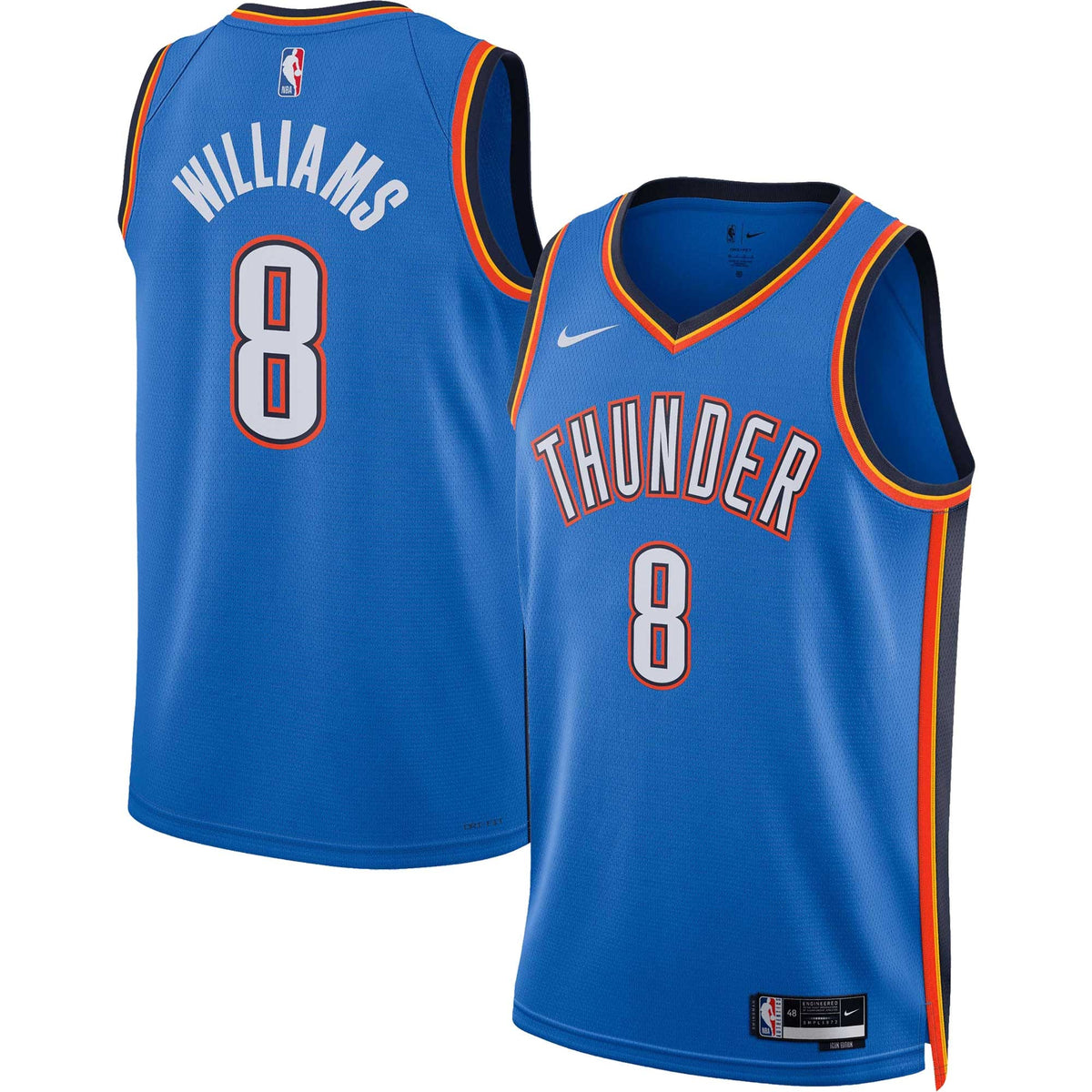 Unisex Oklahoma City Thunder Jalen Williams Nike Blue Swingman Jersey - Icon Edition