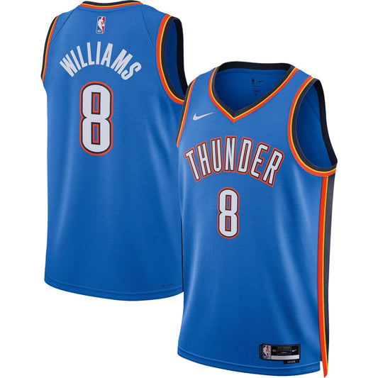 Unisex Oklahoma City Thunder Jalen Williams Nike Blue Swingman Jersey - Icon Edition