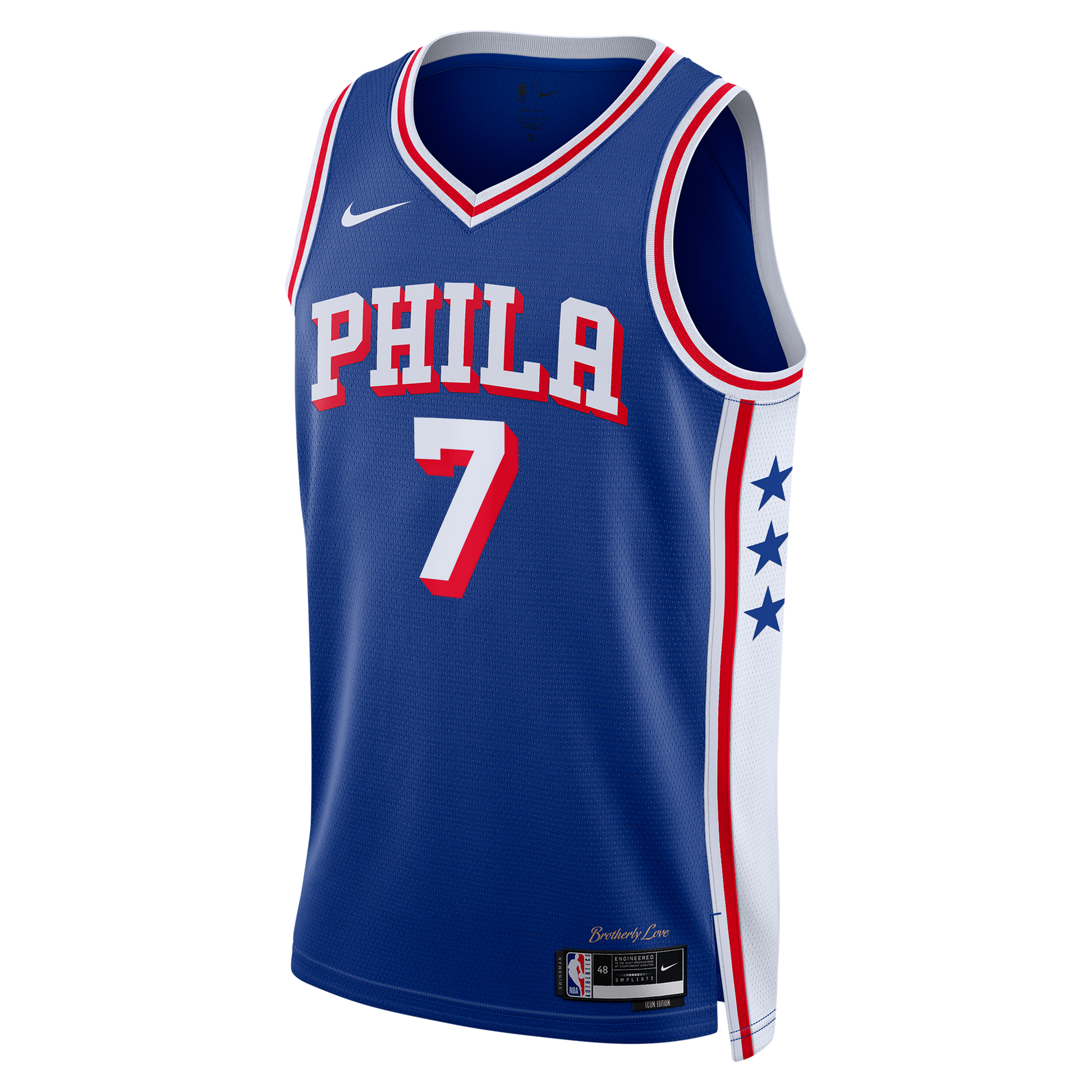 Unisex Philadelphia 76ers Jaylen Brown Nike Royal Swingman Jersey - Icon Edition
