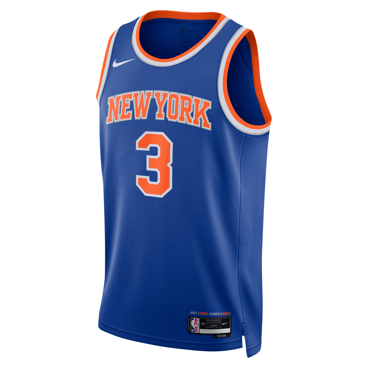Unisex New York Knicks Josh Hart Nike Blue 2026 NBA Finals Patch Swingman Jersey - Icon Edition