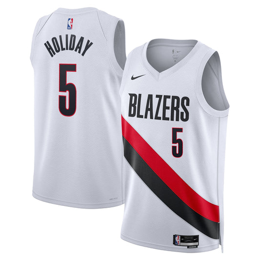 Unisex Portland Trail Blazers Jrue Holiday Nike White Swingman Jersey - Association Edition