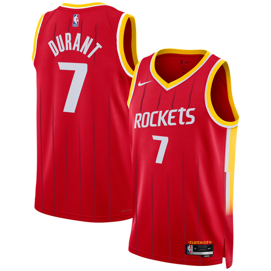 Unisex Houston Rockets Kevin Durant Nike Red Swingman Jersey - Icon Edition